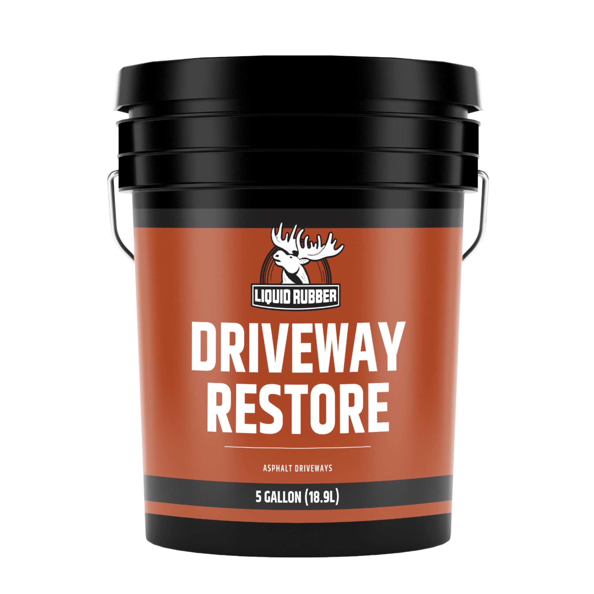 Photo 1 of Liquid Rubber Driveway Restore - Highly Flexible Asphalt Coating Fills Cracks and Revitalize, Easy to Use and Apply, 5 Gallon