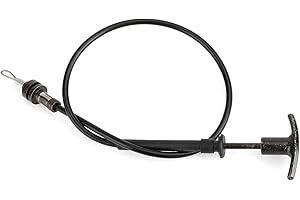 Areyourshop Replacement Hood Latch Release Cable & Handle for Pontiac Firebird Trans Am 77-81 Black