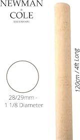 Newman and Cole Wooden Broom Handle 4ft 28-29mm Diameter Pack of 1 view 2