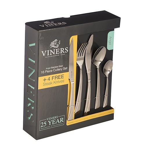 Viners Angel 58 Piece Stainless Steel Cutlery Canteen Set Serving for 8