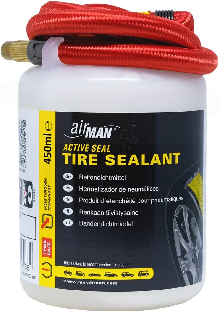 AirMan Air Tire Sealant 450 ml ATVT HB 6mm Puncture Sealant Assorted Hose