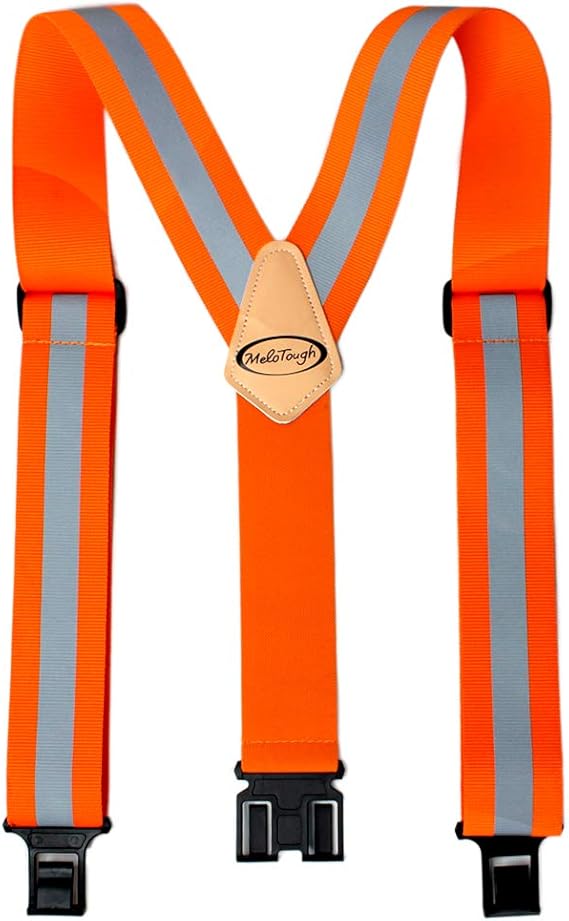 Melo Tough Safety Reflective Suspenders Perry Suspenders with end Non