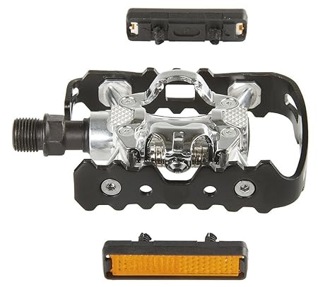 Exustar Clip-On Halb-Klickpedal Silber/Schwarz