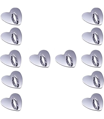 thumbnail image 2 of Pastlla 12Pcs Phone Charm Hook Adhesive Metal Phone Finger Grip Hook Cell Phone Ring Holder Stand For DIY Accessories (Pink, Heart Shaped 2 of 13