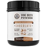 Bone Broth Protein Powder Chocolate 16Oz, Grass Fed