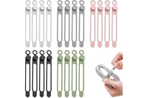 Data Cable Organizer Upgrade Silicone Cable Ties Reusable Cable Management Organizer Multipurpose Elastic Cord Organizer for 