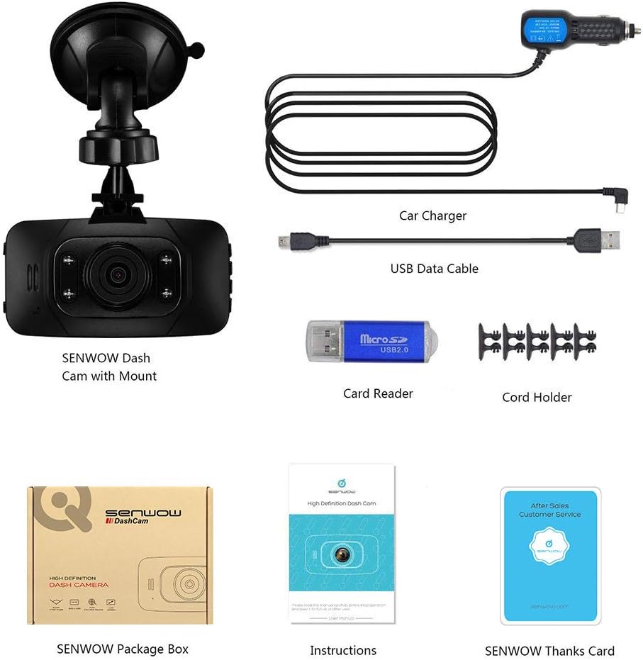Abs Gs8000 No Card Wdr Loop Recording Night Vision Motion Detection Senwow Dash Cam 1080p Full Hd Car Camera 2 7 Lcd Driving Video 3 Lane Wide Angle 4 Ir Led Dashboard Dvr Built