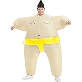 JYZCOS Sumo Wrestler Inflatable Suit for Adult Wrestling Blowup Fancy Dress Halloween Costume One Size Fits Most