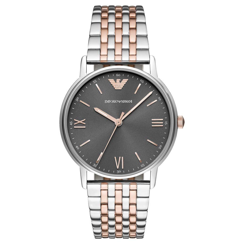 Emporio Armani Watch For Men, Quartz three hand movement and 41mm Case Size with Stainless steel strap