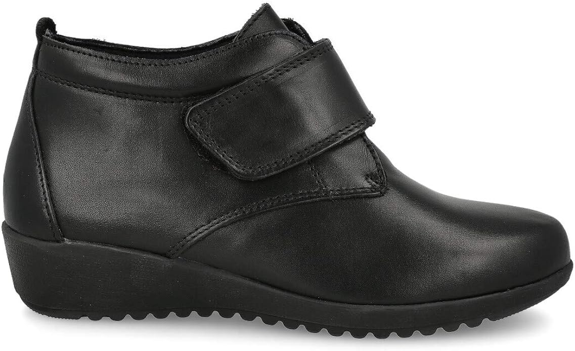PAYMA Women Ankle Boot Bootie. Genuine Leather. Low Wedge Winter