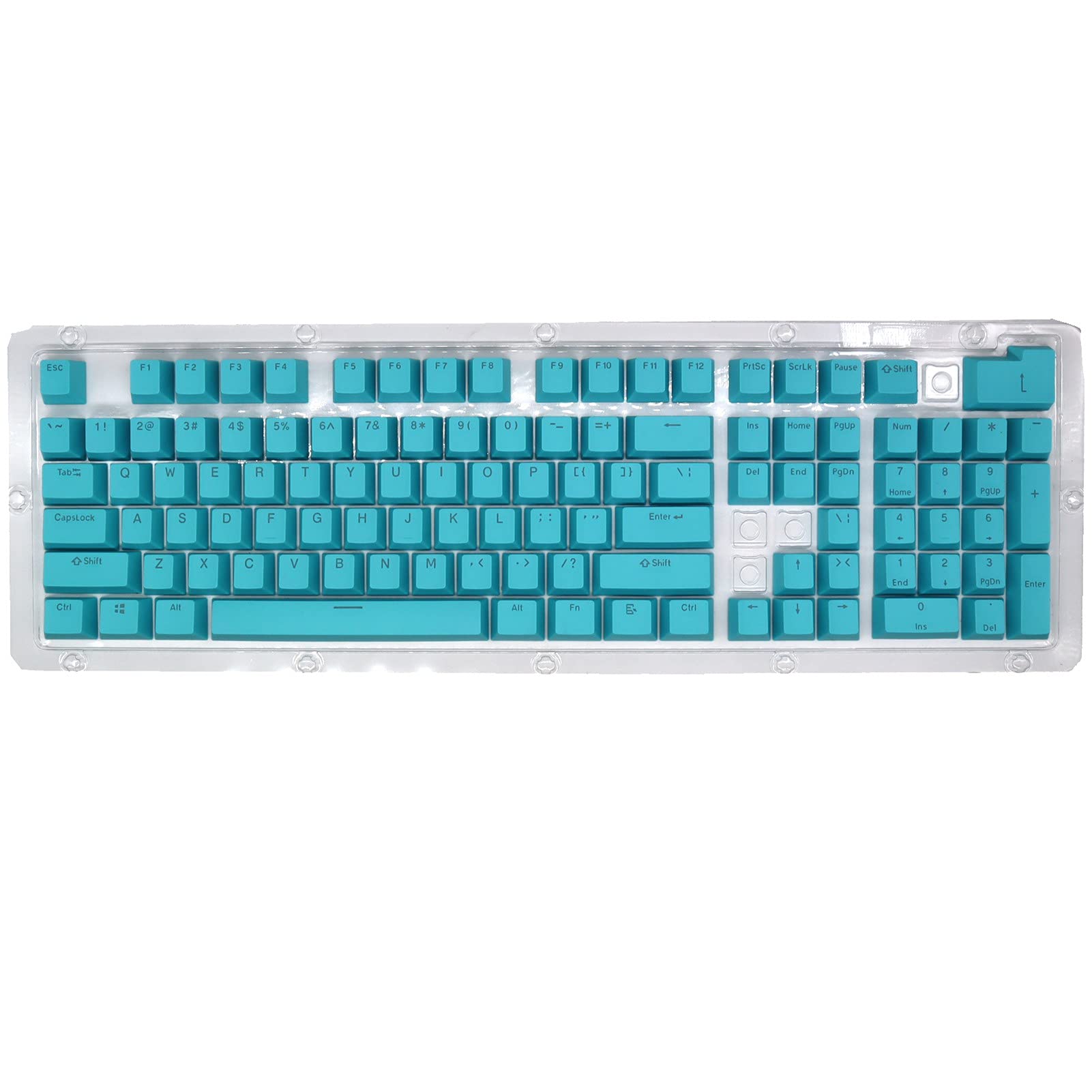 108 PBT Keycap Set, Multi Color Optional Doubleshot Backlit Mechanical Keyboard Replacement Keycaps with Key Puller(blue)