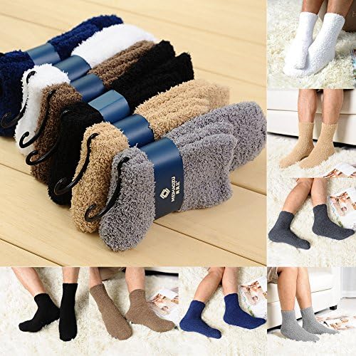Slaxry Unisex Winter Warm Comfortable Fluffy Cashmere Socks Soft Fuzzy Floor Socks