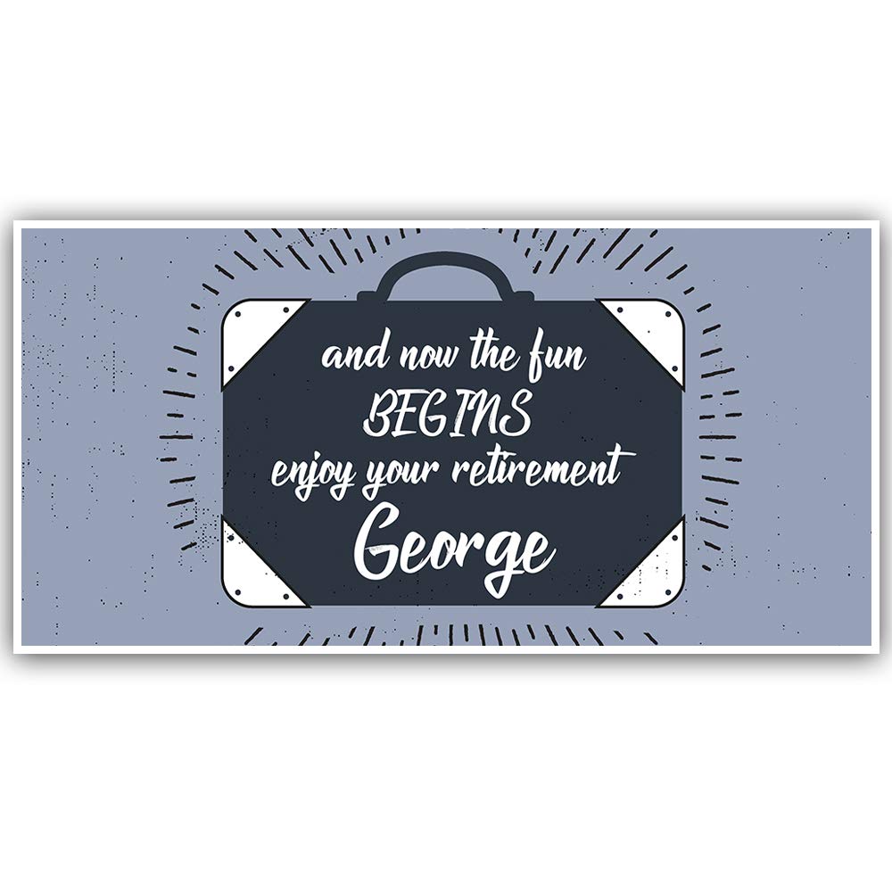 Amazon Com Suitcase Retirement Banner Personalized Decoration