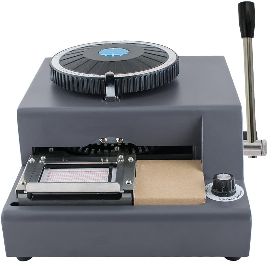 ZInnor1 72-Character Letters Manual Embosser Credit ID PVC Card VIP Embossing Machine USA