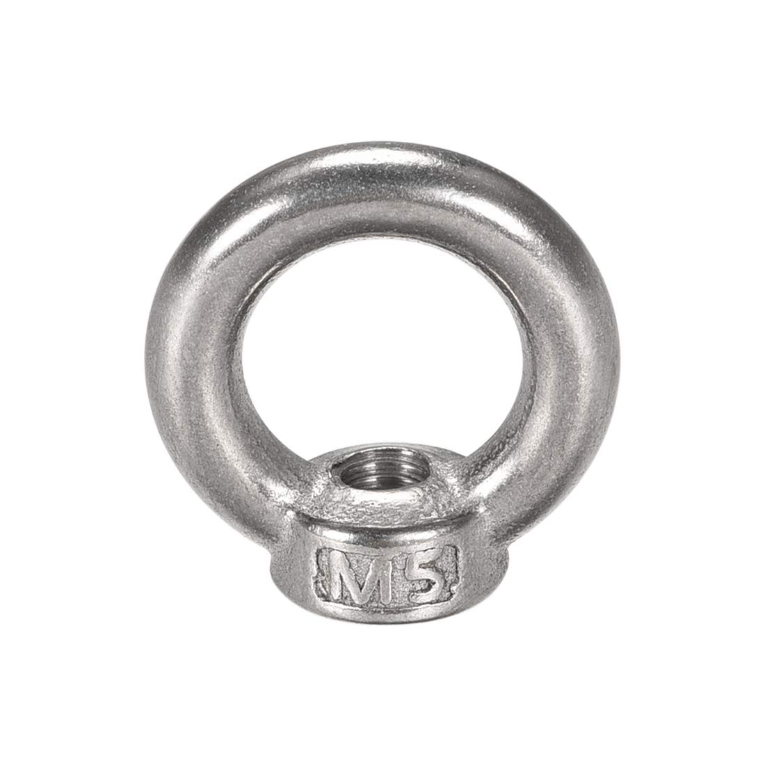 sourcingmap Lifting Eye Nut M5 Female Thread Metal Round Shape for Rope Fitting Pack of 20