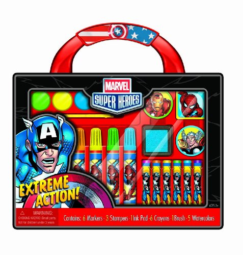 Bendon Marvel Super Heroes Take-Along Art Case Activity Set
