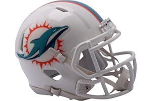 SPORTS MEMORABILIA Riddell Miami Dolphins Revolution Speed Mini Football Helmet - NFL Mini Helmets