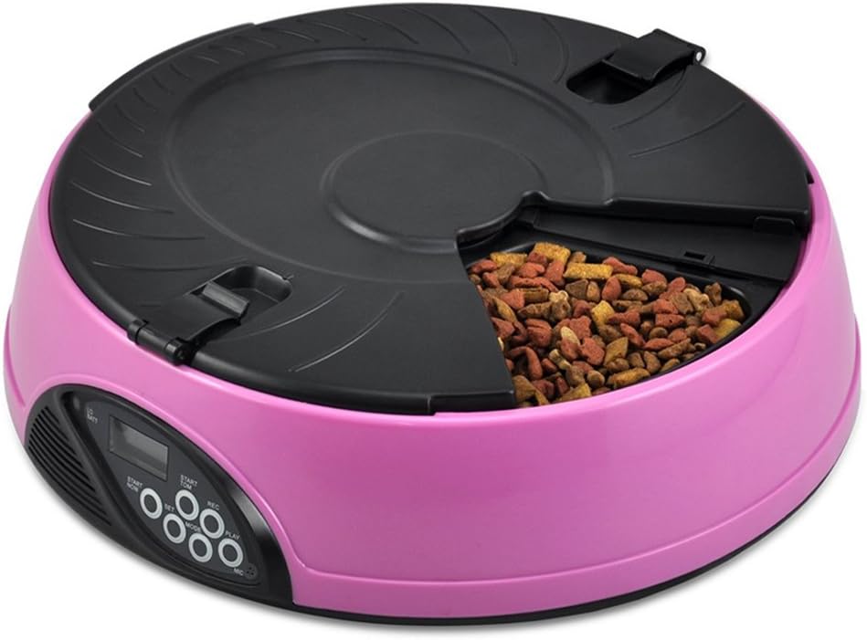 PETCUTE Automatic Cat feeder Pet food dispenser Dog Feeder Automatic pet feeder Voice Recorder 6 Meal/Day programmable