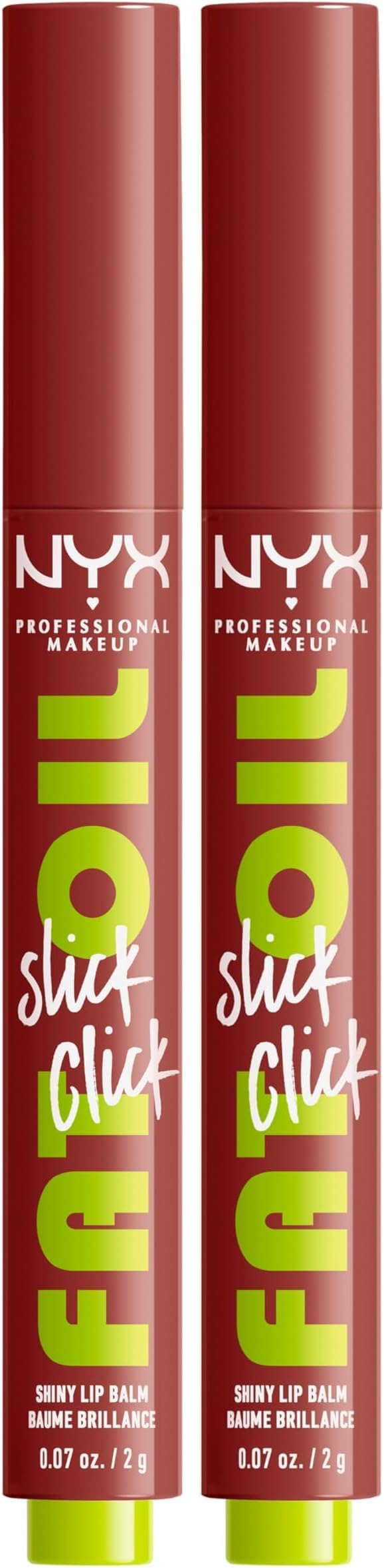 NYX Lip Balm A Hint of Colour Slick Click Pack of 2 Long Lasting Hydration