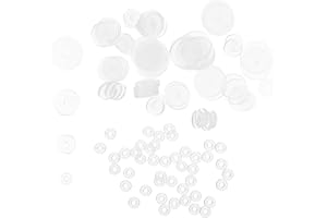 HANABASS Silicone Earring Backing Pads 100pcs Multi-size Protective Earring Discs for Piercing Jewelry Diy and Handmade Use