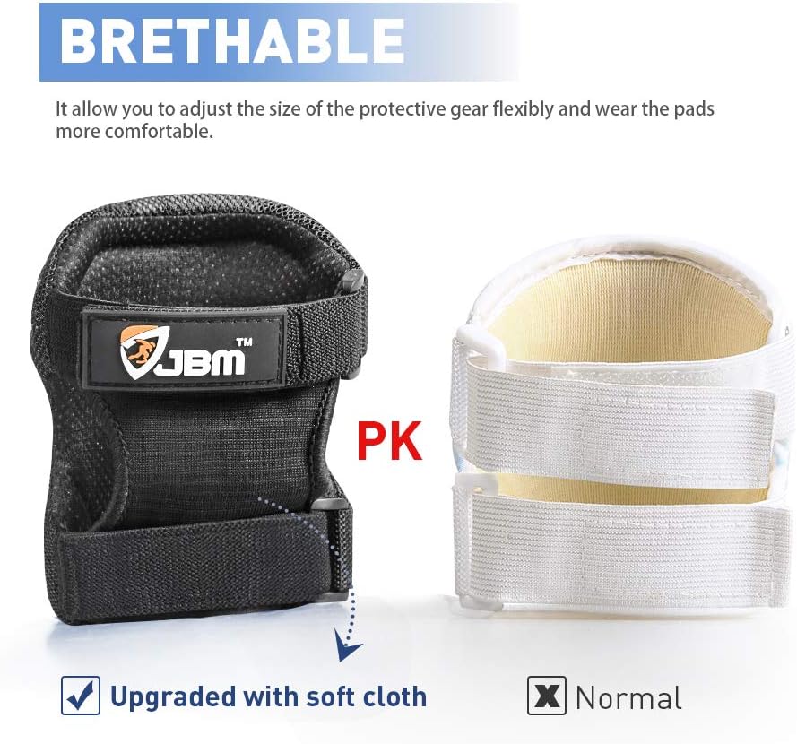 JBM Kids Knee and Elbow Pads with Wrist Guards Protective Gear Set, Impact Resistance for Your Children Outdoor Activities’ Adventure : Sports & Outdoors