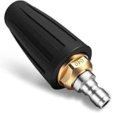 Xaxuqtu Turbo Nozzle Pressure Washer Tips, Max 4000 PSI, Upgrade 360&deg; Rotating Turbo Spray Tips with 1/4" Quick Connector for Cleaning Car, Garden, Concrete Brick, 4.0 GPM 4.0 Orifice