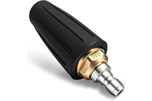 Xaxuqtu Turbo Nozzle Pressure Washer Tips, Max 4000 PSI, Upgrade 360° Rotating Turbo Spray Tips with 1/4" Quick Connector for Cleaning Car, Garden, Concrete Brick, 4.0 GPM 4.0 Orifice