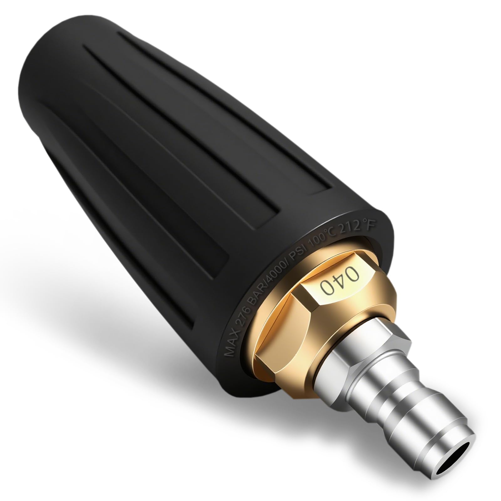 Photo 1 of Xaxuqtu Turbo Nozzle Pressure Washer Tips, Max 4000 PSI, Upgrade 360° Rotating Turbo Spray Tips with 1/4" Quick Connector for Cleaning Car, Garden, Concrete Brick, 4.0 GPM 4.0 Orifice