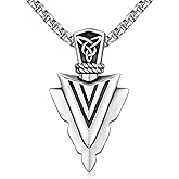 YYmqmq Arrowhead Necklace 925 Sterling Silver Arrow Pendant Necklace Jewelry Gifts for Men Women