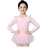 Daydance Toddler Girls Dance Leotards with Tutu Skirt, Sparkle Sequin Ballet Attire
