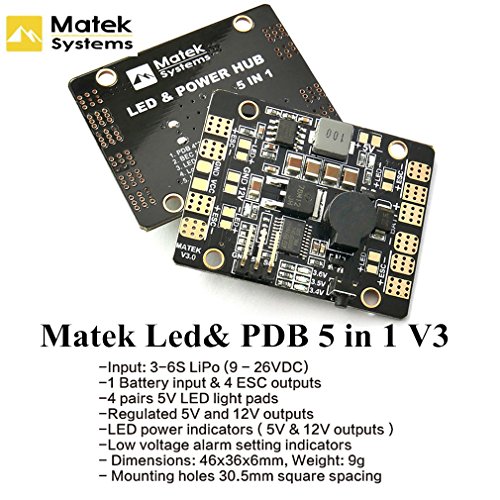 Buy Matek Systems V3 Power Distribution Board PDB 5 in 1 with 5V 12 V
