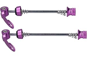 Quick Release Skewers Aluminum Alloy Road Mountain Wheel Hub Front and Rear Skewers(Purple)