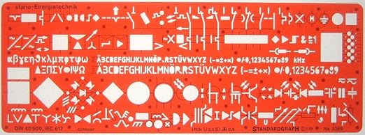 Electrical and Electronic Installation Symbols Drawing Template Stencil
