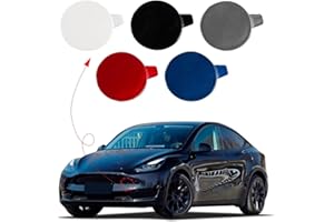 CZShiYue Car Front Left Bumper Tow Hook Cover for Tesla Model Y 2020 2021 2022 2023 Towing Eye Cap Trailer Cover 1493746-00-A 149374600A (Black, Left Driver Side)