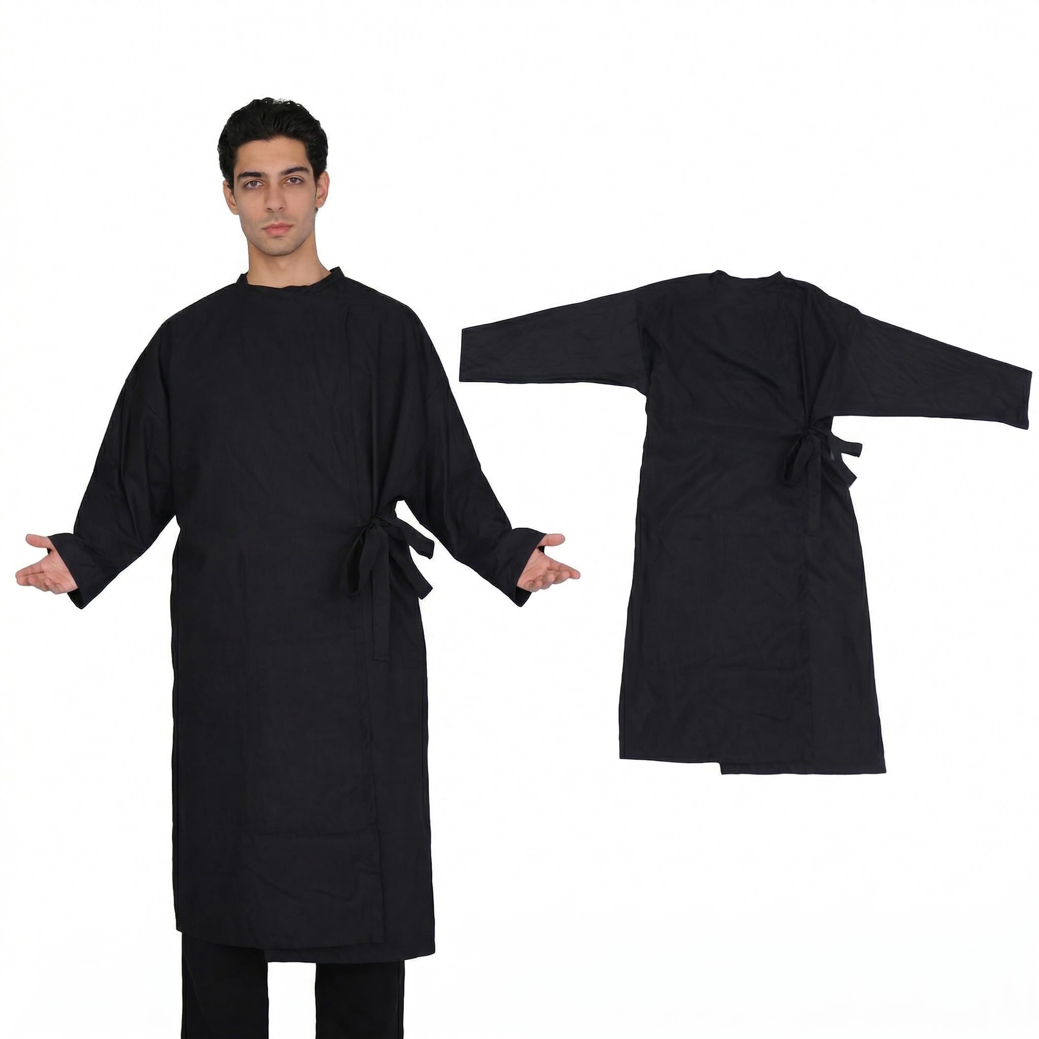 Healeved Kimono Hairdressing Gown with Sleeves Adjustable Waterproof hair salon Hair Cutting Hairdressing Cape Lightweight Breathable Salon Client Robe for Hairdresser Use (44.0X26.4 in)