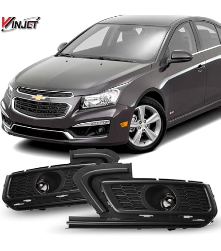Clear Fog Lights Kit With Black Covers & Wiring Harness For 2009-2014 Chevy Cruze - DOT/SAE 11 thumbnail image
