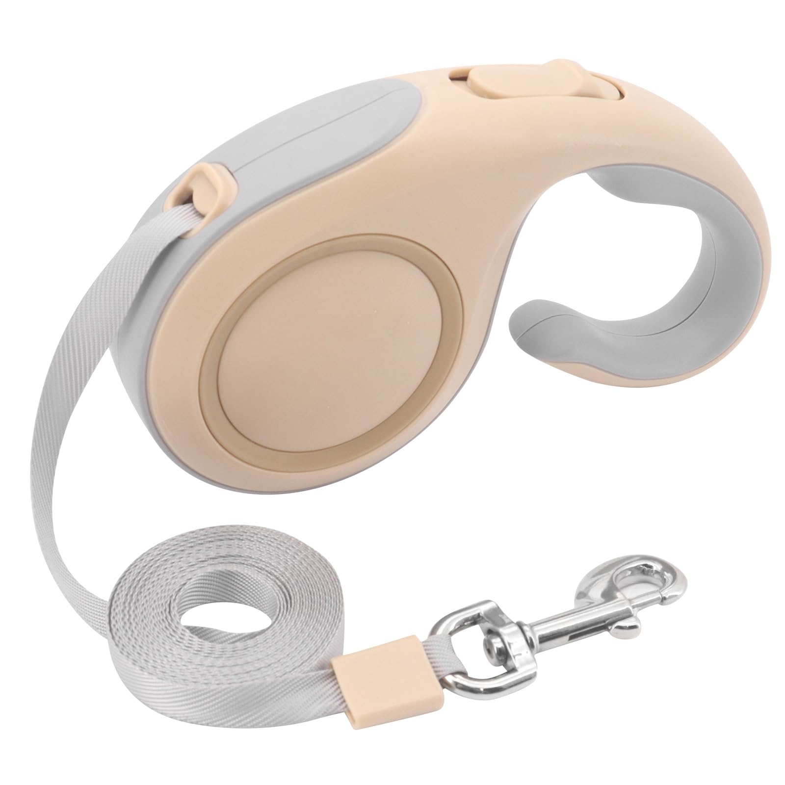 Beowanzk 5m Extendable Dog Lead, Dog Leashes, Dog Lead Retractable, Dog Retractable Lead with Pause Lock, One-Handed Brake, Pause, Lock（Gold）