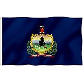 Vermont State Flag VT State Flag 3x5FT Fade Proof Gorgeous Color Thicker Polyester with 2 Brass Grommets