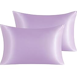 NTBAY 2 Pack Satin Queen Pillowcases for Hair and