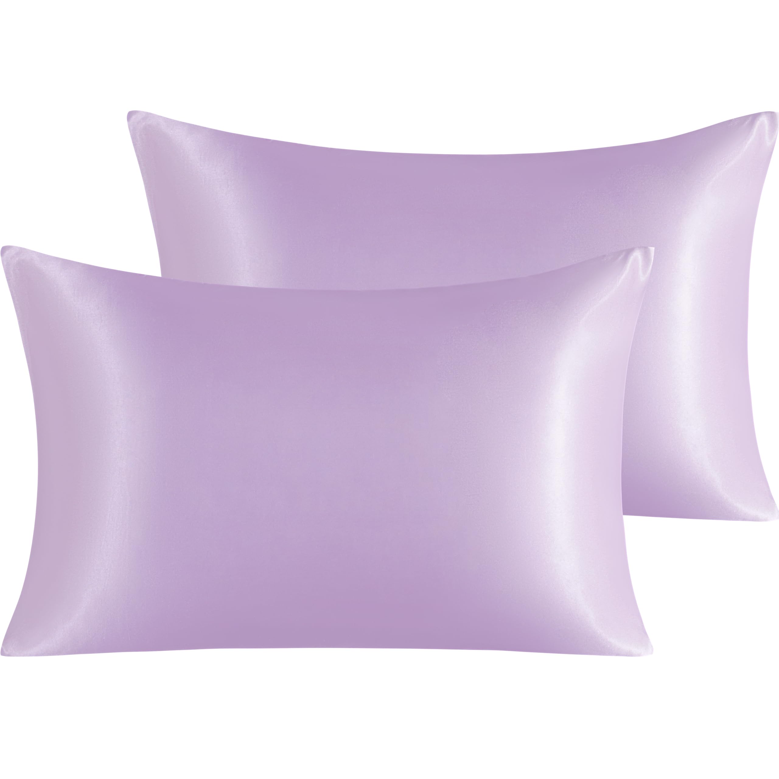 NTBAY 2 Pack Satin Queen Pillowcases for Hair and