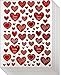 Jazzstick 400 Red & White Valentine Heart with Love Decorative Sticker 10 sheets (VST01A03)