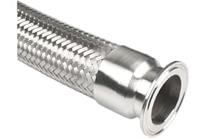 1.5in Tri Clamp Braided Flexible Hose - SS304 Stainless Steel for Homebrewing, Pumping, and Fermented Wine - 30/50/100/150cm 