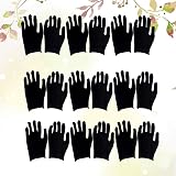 EXCEART 12 Pairs Black Cotton Work Gloves Multipurpose Size L Thin view 7