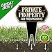 Signs Authority Metal Yard Sign -- Private Property No Trespassing Sign - Durable Heavy Duty Dibond Aluminum - Protect your Home, Safety and Privacy Warning Sign 15 X12