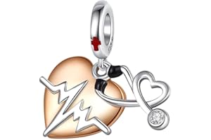 LUXILLA Love You Best Friend Grandma Wife Heart Charm 925 Sterling Silver Charms Fit for Bracelets Necklace Jewelry Gift for Women