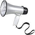 Flydot Megaphone with Speaker Microphone Siren and 240-Second Recording Bulhorn Includes Volume Control for Outdoor Events and Crowd Management