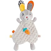 Baby Security Blanket, Soft Rabbit Lovey - Ultra-Soft Snuggle Toy Stuffed Animal with Silky Edge, Newborn Toy for Boys and Girls (0-12 Months)