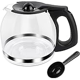 12-Cup Coffee Pot Replacement for Mr. Coffee 12 cup Coffee Maker Pot, Coffee Carafe Replace PLD12 PLD12-RB Series - Black Handle