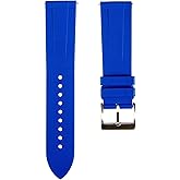 Strapseeker Zac Premium FKM Rubber Watch Band - Quick-Release Vulcanised Fluoro Rubber Watch Straps -20mm-22mm- Compatible with Tudor, Omega, Rolex, Smart Watches- Replacement Watch Bands for Men & Women (22mm, Royal Blue)