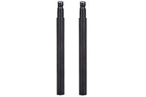 VANICE 2 Pcs Bike Presta Valve Extender, 60mm (Black, Blue, Silver) Aluminum Alloy Bicycle Inner Tube Tire Accessories/Black